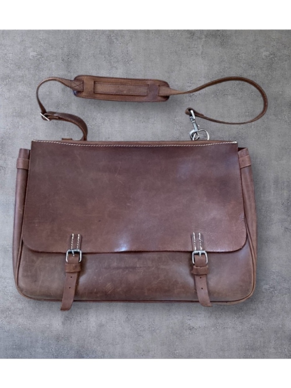 J. Crew Leather Messenger Bag